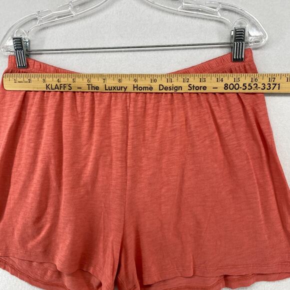 EILEEN FISHER GARNET HILLL Shorts L Sleepwear Pima Cotton PJ Lounge Salmon Pink - Picture 8 of 10